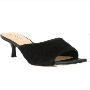 NEW Antonio Melani Black Calf Hair Monroe Mules Elizabeth Damrich Sz 8